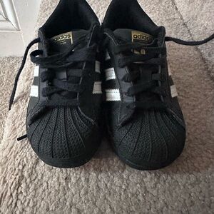 Adidas Kids Black and White Sneakers